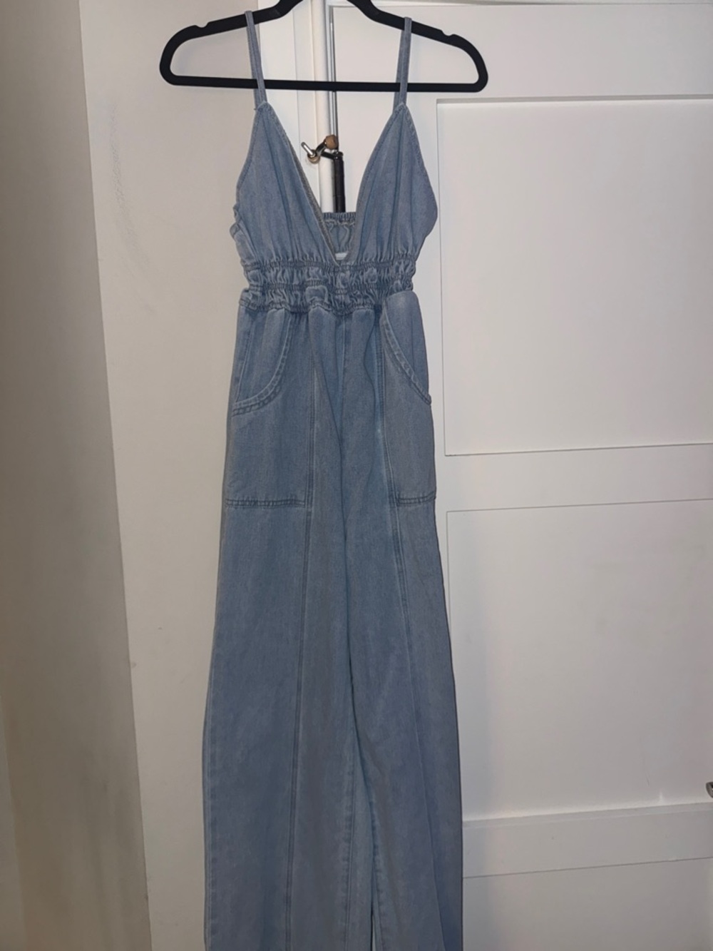 Denim Light Blue Boot Cut Jumpsuit
